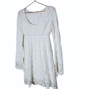 EUC Stone Cold Fox White Fit & Flare Lace Dress 0